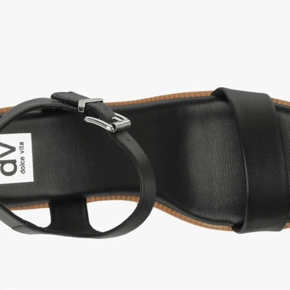 Dolce Vita Nelson Black and Brown Platform Sandals - Picture 4 of 11